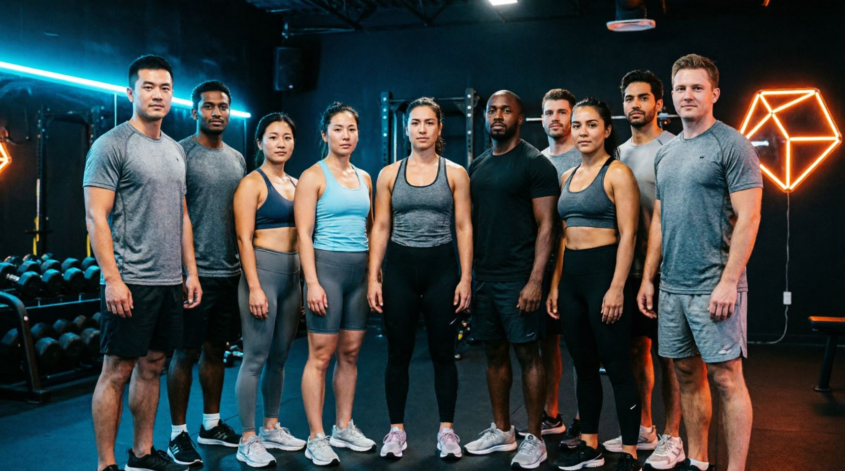 Diverse fitness community group