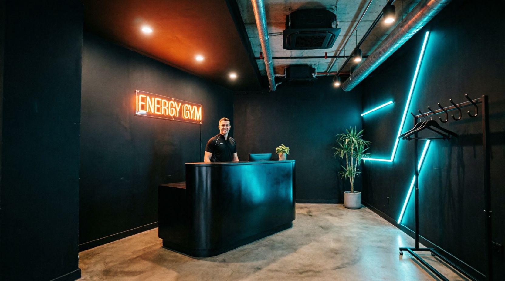 Welcoming gym entrance
